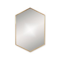 Origins Living Docklands Hexagonal Mirror - Brushed Brass