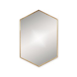 Origins Living Docklands Brushed Brass Hexagonal Mirror