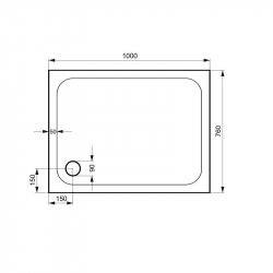 Kudos Kstone 1000 x 760mm Rectangular Shower Tray