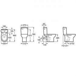 Roca Laura Close Coupled Toilet Suite
