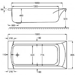 Carron Sigma SE 1900 x 900mm Acrylic Bath