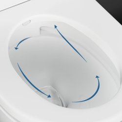 Geberit AquaClean Tuma Comfort WC Complete Solution with Wall Hung WC (Black Glass)