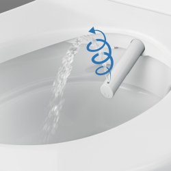 Geberit AquaClean Tuma Comfort WC Complete Solution with Wall Hung WC (Black Glass)