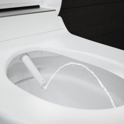 Geberit AquaClean Tuma Comfort WC Complete Solution with Wall Hung WC (Black Glass)