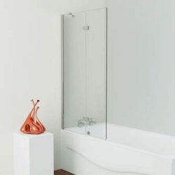 Kudos 2 Panel In-Fold Bath Screen (6mm Glass)