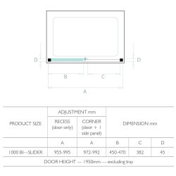 Kudos Original6 1000mm Sliding Door