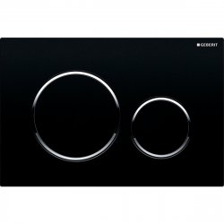 Geberit Sigma 20 Gloss Black/Gloss Chrome/Gloss Black Dual Flush Plate