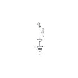 Booth & Co. Axbridge Ceramic Plug and Chain Basin Waste - Nickel