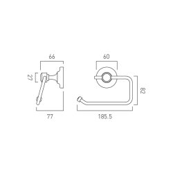 Booth & Co. Axbridge Toilet Roll Holder - Nickel