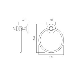 Booth & Co. Axbridge Towel Ring - Chrome