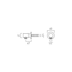 Booth & Co. Axbridge Wall Outlet - Chrome