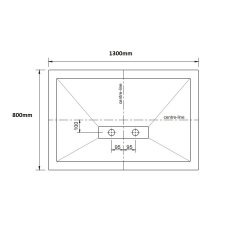 Kudos Connect 2 1300 x 800mm Slip Resistant Rectangle Shower Tray