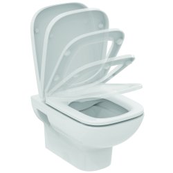 Ideal Standard i.life A Wall Hung Toilet + Concealed WC Cistern with Wall Hung Frame & Silk Black Flushplate