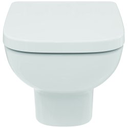 Ideal Standard i.life A Wall Hung Toilet + Concealed WC Cistern with Wall Hung Frame & Silk Black Flushplate