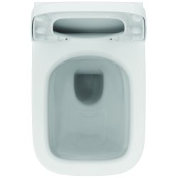 Ideal Standard i.life A Wall Hung Toilet + Concealed WC Cistern with Wall Hung Frame & Silk Black Flushplate