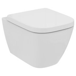 Ideal Standard i.life S Compact Wall Hung Toilet + Concealed WC Cistern with Wall Hung Frame & Silk Black Flushplate