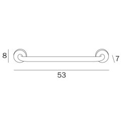 Inda Hotellerie 530mm Grab Bar - Chrome
