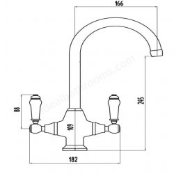 RAK Belfast Ceramic Lever Kitchen Sink Mixer Tap