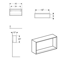 Geberit VariForm 450mm Wall Box - White