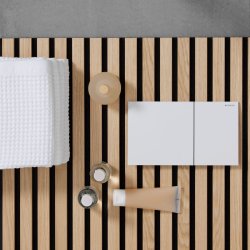 Geberit Sigma 70 Stainless Steel Dual Flush Plate - Matt White