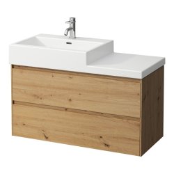 Laufen Lani Wild Oak 1000mm 2 Drawer Vanity Unit