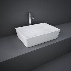 RAK-Feeling 50cm Rectangular Countertop Basin in Matt White