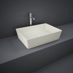 RAK-Feeling 50cm Rectangular Countertop Basin in Matt Greige