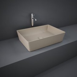 RAK-Feeling 50cm Rectangular Countertop Basin in Matt Cappuccino