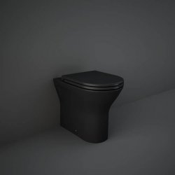 RAK Ceramics Feeling Rimless 365mm Back to Wall Matt Black Pan