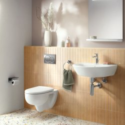 Geberit Alpha 980mm Frame & Cistern for Wall-Hung WC with Alpha01 Round Flush Plate