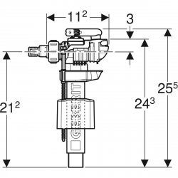 Geberit Type 380 Filling Valve Side Water Supply Connection