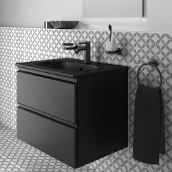 Ideal Standard Tesi Silk Black 60cm 2 Drawer Vanity Unit