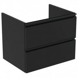 Ideal Standard Tesi Silk Black 60cm 2 Drawer Vanity Unit