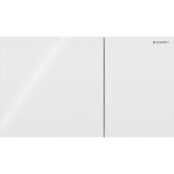 Geberit Sigma 70 White Glass Dual Flush Plate For Sigma Cistern 12cm