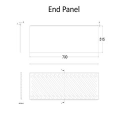The White Space End Bath Panel - 700mm
