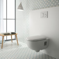 Geberit Sigma 20 White/Chrome Gloss/White Dual Flush Plate