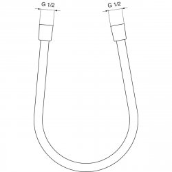 Ideal Standard 1.75m Smooth Silk Black Shower Hose
