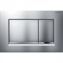 Geberit Sigma 30 Matt Chrome/Gloss Chrome/Matt Chrome Anti-Fingerprint Dual Flush Plate