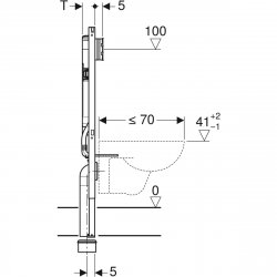 Geberit Duofix 114cm Wall Hung WC Frame with Sigma 8cm Cistern