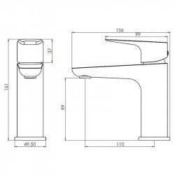 Tavistock Signal Basin Mixer with Click Waste