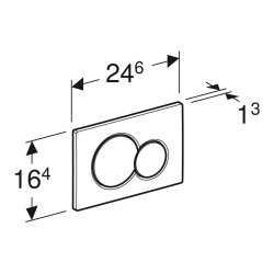 Geberit Sigma 01 Round Dual Flush Plate with Anti-Fingerprint Coating - Matt Chrome