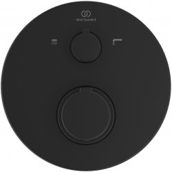 Ideal Standard Ceratherm T100 Built-In Round Thermostatic 2 Outlet Silk Black Shower Mixer
