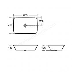 Ideal Standard Connect Air Cube 60cm Vessel Basin