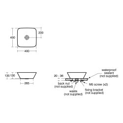 Ideal Standard Connect Air Cube 40cm Vessel Basin