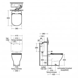 Ideal Standard Tesi Back to Wall WC with Aquablade