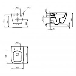 Ideal Standard i.life S Compact Wall Hung WC