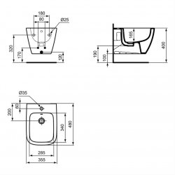 Ideal Standard i.life S Compact Wall Hung Bidet