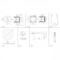 Ideal Standard Ceratherm T100 Built-In Thermostatic Chrome Round Shower Pack