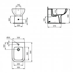 Ideal Standard i.life A Back to Wall Bidet