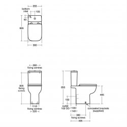 Ideal Standard i.life A Close Coupled Comfort Height Open Back WC